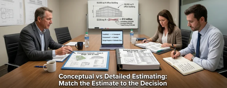 Conceptual Estimating vs. Detailed Estimating: When to Use Each