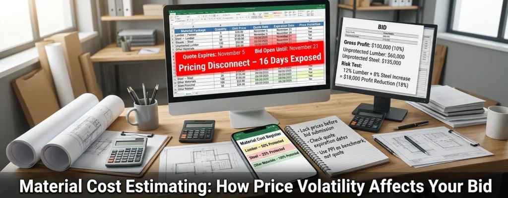 Material Cost Estimating: How Price Volatility Affects Your Bid