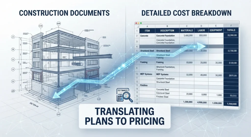construction cost estimating services cost